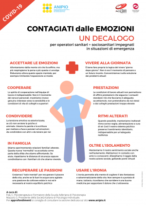 Decalogo per operatori sanitari e sociosanitari Anipio